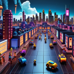Microservices & Kubernetes Orchestra**

Prompt: "A vibrant digital cityscape where tiny robots representing microservices are being skillfully orchestrated by a larger robot conductor (Kubernetes) on a stage. The cityscape is modern, reflecting cloud architecture, with each building representing an independent service. Bright, dynamic lighting, focus on collaboration and automation."

**